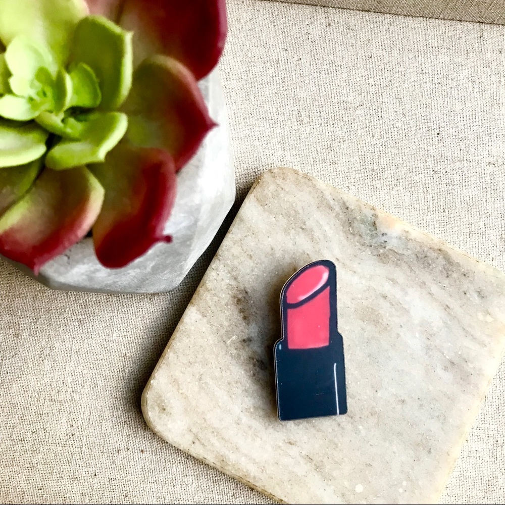 2 for $16 Lipstick Pin Brooch Makeup Red  Kawaii